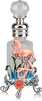 Vista 1 de SEVENBEES Botella de perfume de vidrio vintage de 0.4 fl oz, botellas de perfume rellenables, botella de perfume de cristal vacía con figura