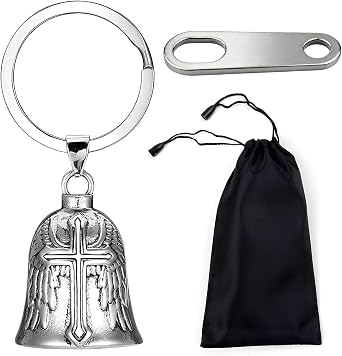 Hocklliy Guardian Bell for Motorbikes, Lucky Charms Bell for Motorbike & Bicycle, Install for Riders Gift Idea
