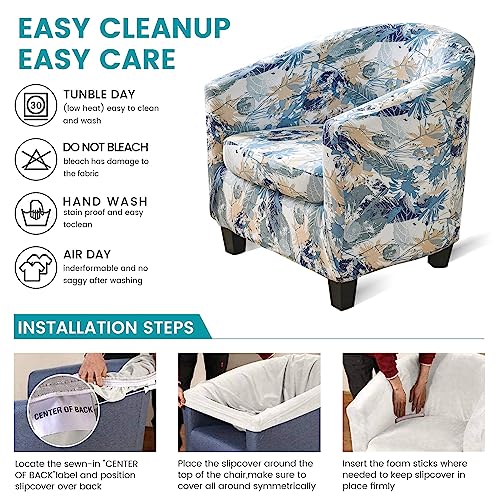 Jinayana Tub Chair Covers 2 Piece, High Stretch Bucket Chair Slipcover - Image 3