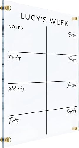 Miniatura 1 de Personalized Weekly Planner Acrylic - Personalized Calendar 2024, Personalized Dry Erase Board, Horizontal Wall Calendar, Monthly and Weekly