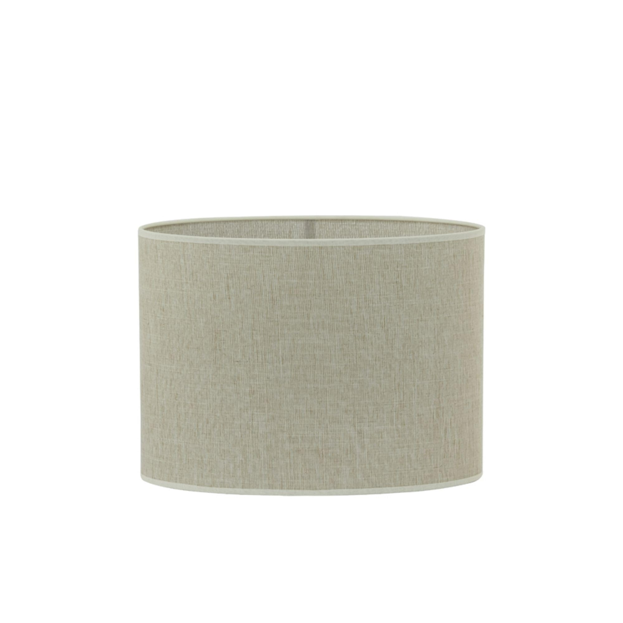 Light & Living Lampenschirm Oval Breska - Perle Weiß - 38x17.5x28cm | Oval - Modern - Textilien