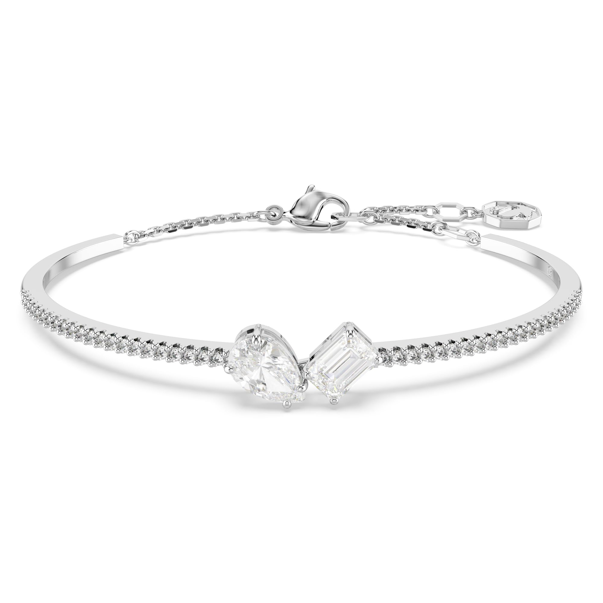 Swarovski Women Mesmera Bangle, Mixed Cuts, White, Rhodium Plated (B0C4Z95XNS) Amazon Price History, Amazon Price Tracker