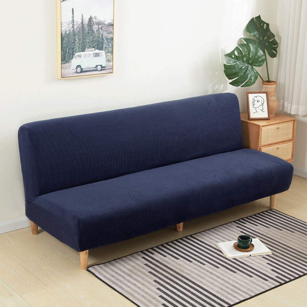 Housse canapé-lit bleu pour rénover le salon familial de 160 à 190cm