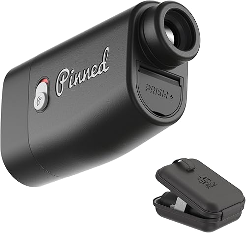 Pinned Prism Slope Golf Rangefinder - Golf Distance Rangefinder with Slope - USB Rechargeable, Pinned Locked Vibration Laser Range Finder - Range