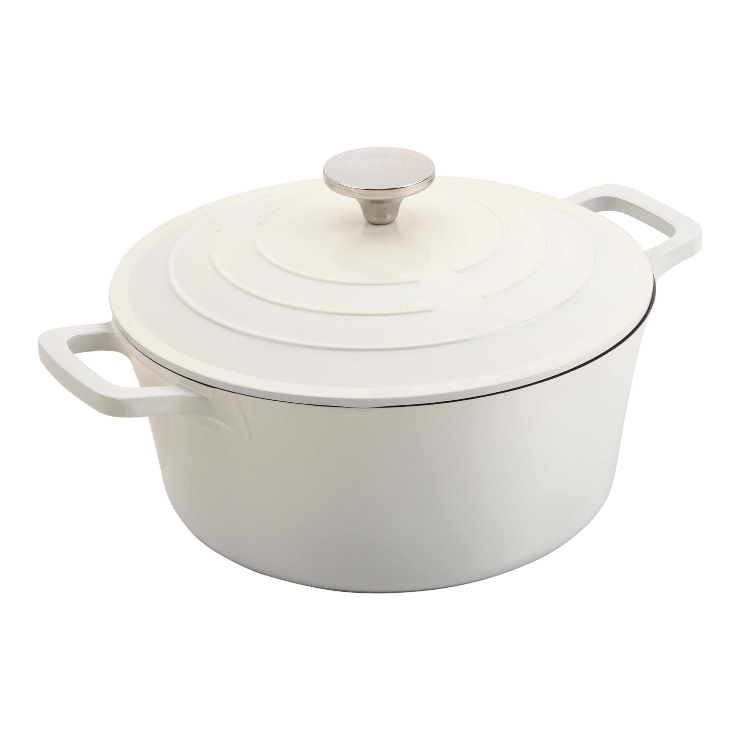 Commichef 20cm Round Casserole Dish - Cast Aluminium - Cream