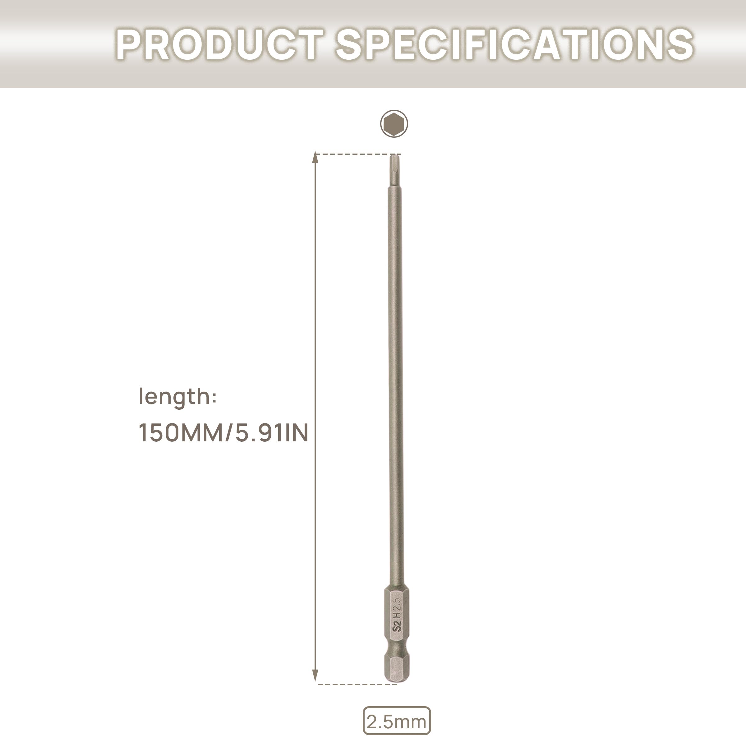 Hex Allen Wrench Bit Set Metric Imperial SAE Screwdriver Electric Power Drill Adapter Driver Key Socket Security Magnetic Tip - 1420 - View #12