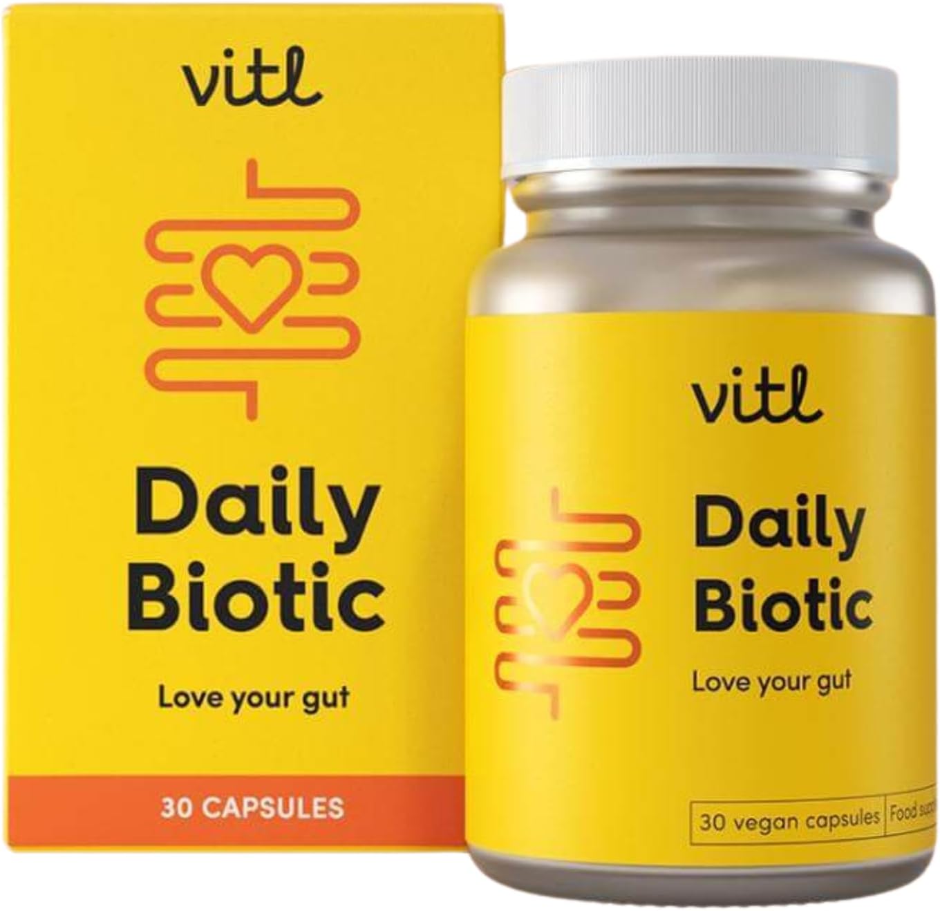 Daily Biotic | Probiotic with a Complex Blend of Friendly Bacteria Designed to Help Restore Balance in The Gut and Aid Digestion | 30 Vegan Capsules