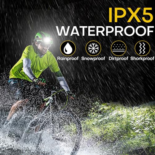 Image of LED Head Torch Rechargeable ,【3 Pack】Super Bright 2000LM Headlamp, 20H Runtime 5+5 Modes Adjustable Headtorch with Motion Sensor, Waterproof Headlight with Red Light for Camping Fishing Cycling Hiking