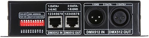 Miniatura 5 de Lixada DC 12V-24V 3 canales DMX Decorder LED controlador para RGB 5050 3528 LED tira de luz