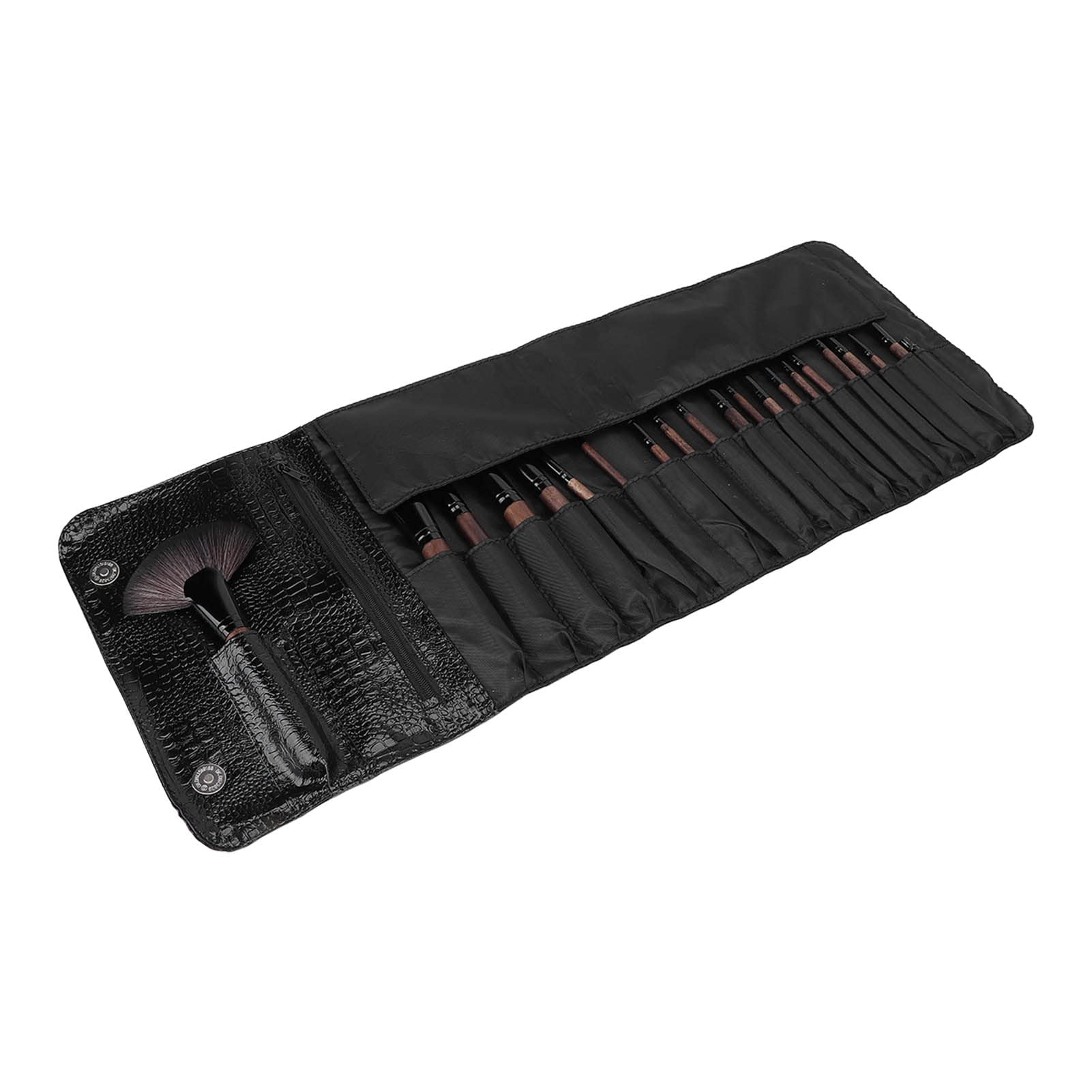 Set di pennelli per trucco 21 pezzi con manico in legno, pennello per fondotinta per ombretti, strumento cosmetico con custodia, forte assorbimento della polvere, colorazione