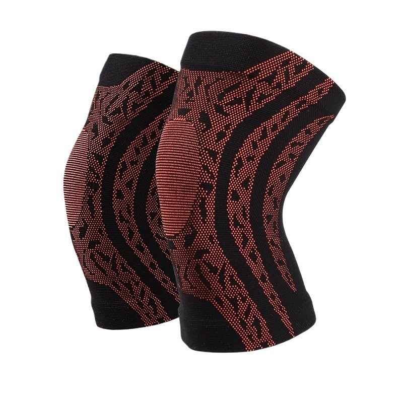Knitted Nylon Sports Knee Pads Four-sided Stretch Breathable Sweat-absorbent Silicone Running