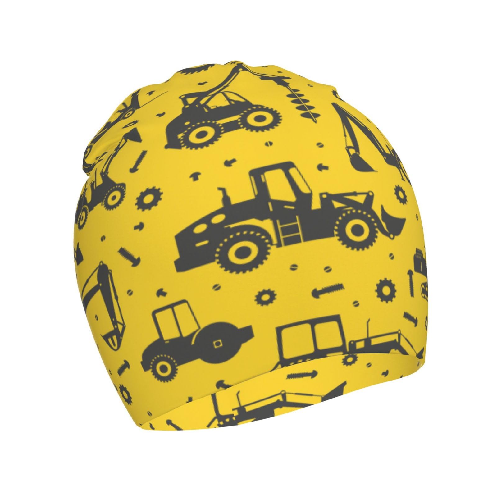 Rqzwdq Excavators Construction Trucks Kids Beanie Hats Warm Knit Beanie Cap Skull Caps Gifts Decor for Boys Girls White