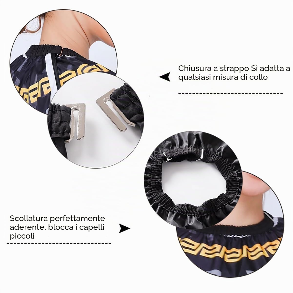Parrucchiere Mantelle Taglio Mantellina Salone Barbiere Capo Abito Adulto Grembiule Stoffa Impermeabile Barber Cape Barba Capelli Styling Tintura Professionale Parrucchiere Accessori Strumento