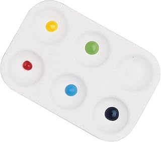 School Smart 6-Well Kids Paint Trays, 12-Pack - Durable Plastic Palettes for Classroom & Home Art, Rust-Free