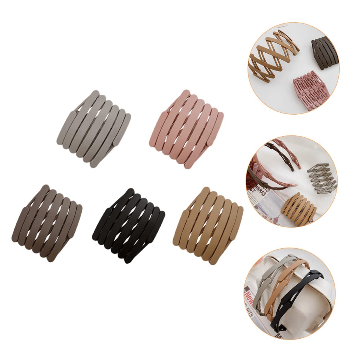 Baluue 15pezzi Fascia Per Pieghevole Con Denti Da Antiscivolo Per Uomo e Donna Design Pratico Per Viaggi e Stile Quotidiano