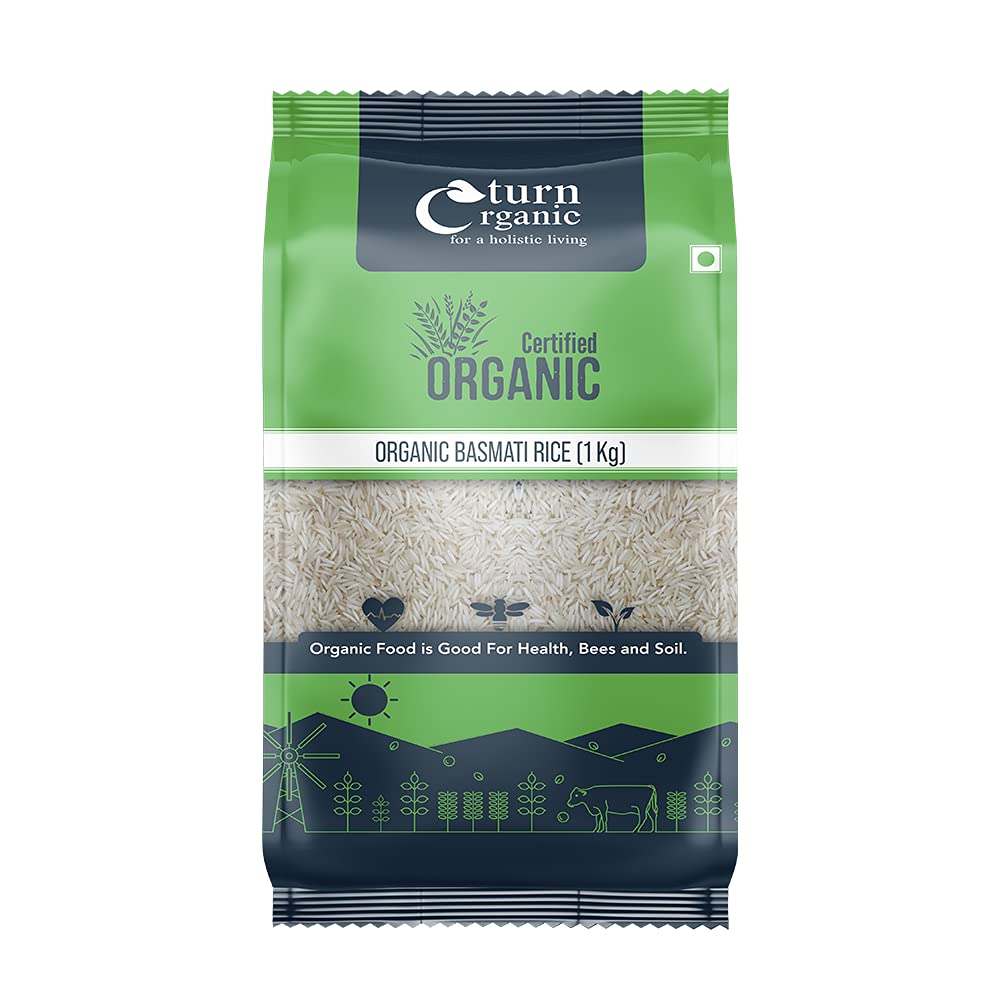 Turn Organic Basmati Rice | Instant Boost of Energy | Rich in Fiber, Good for Diabetic People, Helps Lower Blood Pressure | Organic Basmati Rice 1 kg (B09CQ957KN) Amazon Price History, Amazon Price Tracker