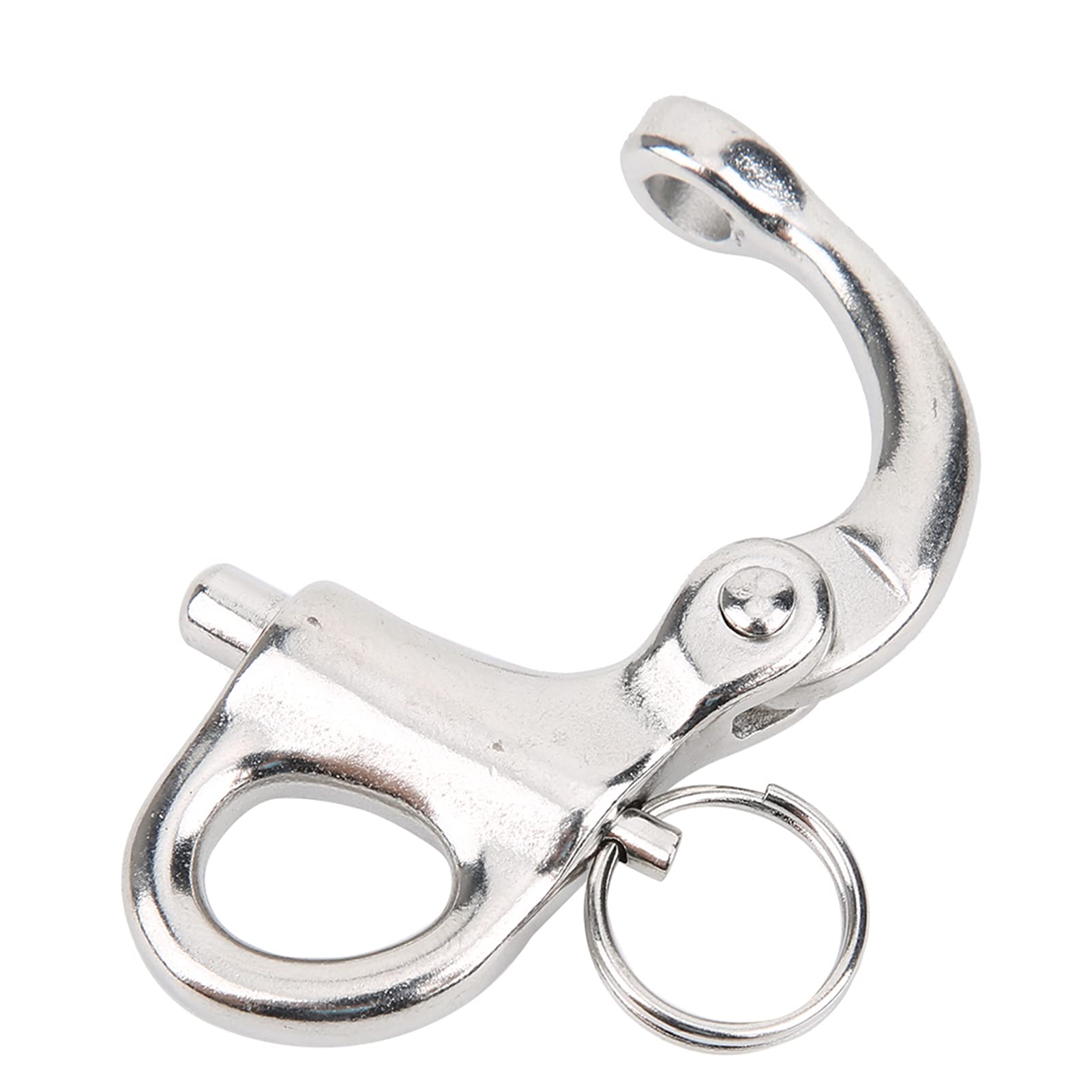 Primary Color Stainless Steel Snap Hook, Fixed Snap Hook, Hiking for Camping Outdoor Climbing (50MM)