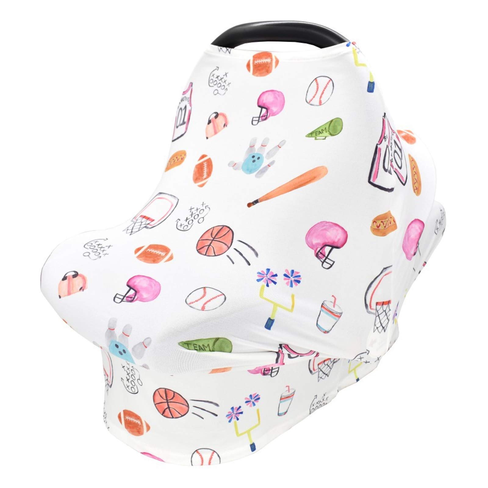 Nursing Cover for Breastfeeding, Stretchy Car Seat Cover for Babies, Soft Breathable Breastfeeding Cover, Stroller Covers, Shopping Cart Cover, Multi-Use High Chair Cover, Baby Shower Gifts