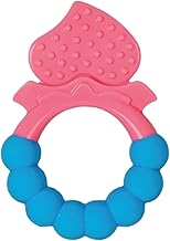 MamaLaps Soft Silicone Baby Teether | BPA-Free Heart Shape Teething Toy for Newborns & Infants | Textured Surface for Gum Relief | Easy to Hold | Ribb Heart Design – Pink (Pack of 1)