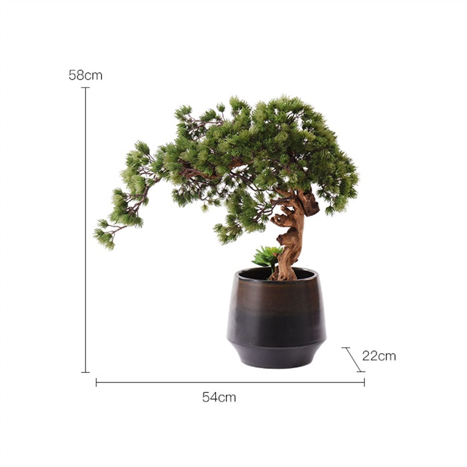 Bonsaï Artificiel Bonsaï artificiel avec pot en céramique, décoration de bonsaï japonais, plantes artificielles d'intérieur en pot, faux pin, bonsaï for intérieur/extérieur Plantes artificielles