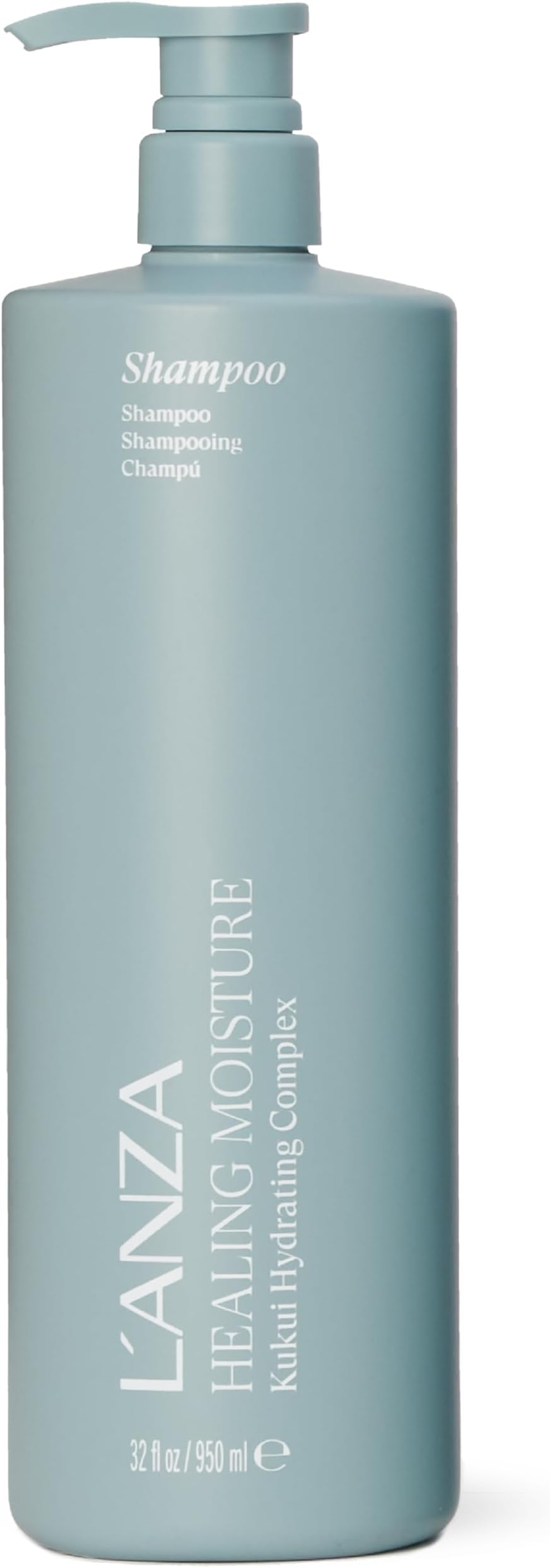 L'ANZA Healing Moisture Shampoo, Hydrates & Heals Damaged Hair, Deep Hydration, Softens, Anti-Frizz, Restores Elasticity, Color Safe Anti-Humidity Daily Wash, Strengthening, Sulfate Free