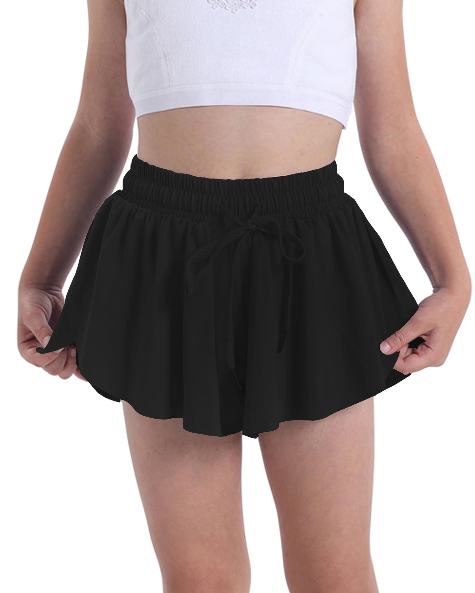3 Pack Butterfly Flowy Shorts Skirts for Girls Tennis Cheer Stuff Athletic Preppy Running Sports Skirt for Teen Girls