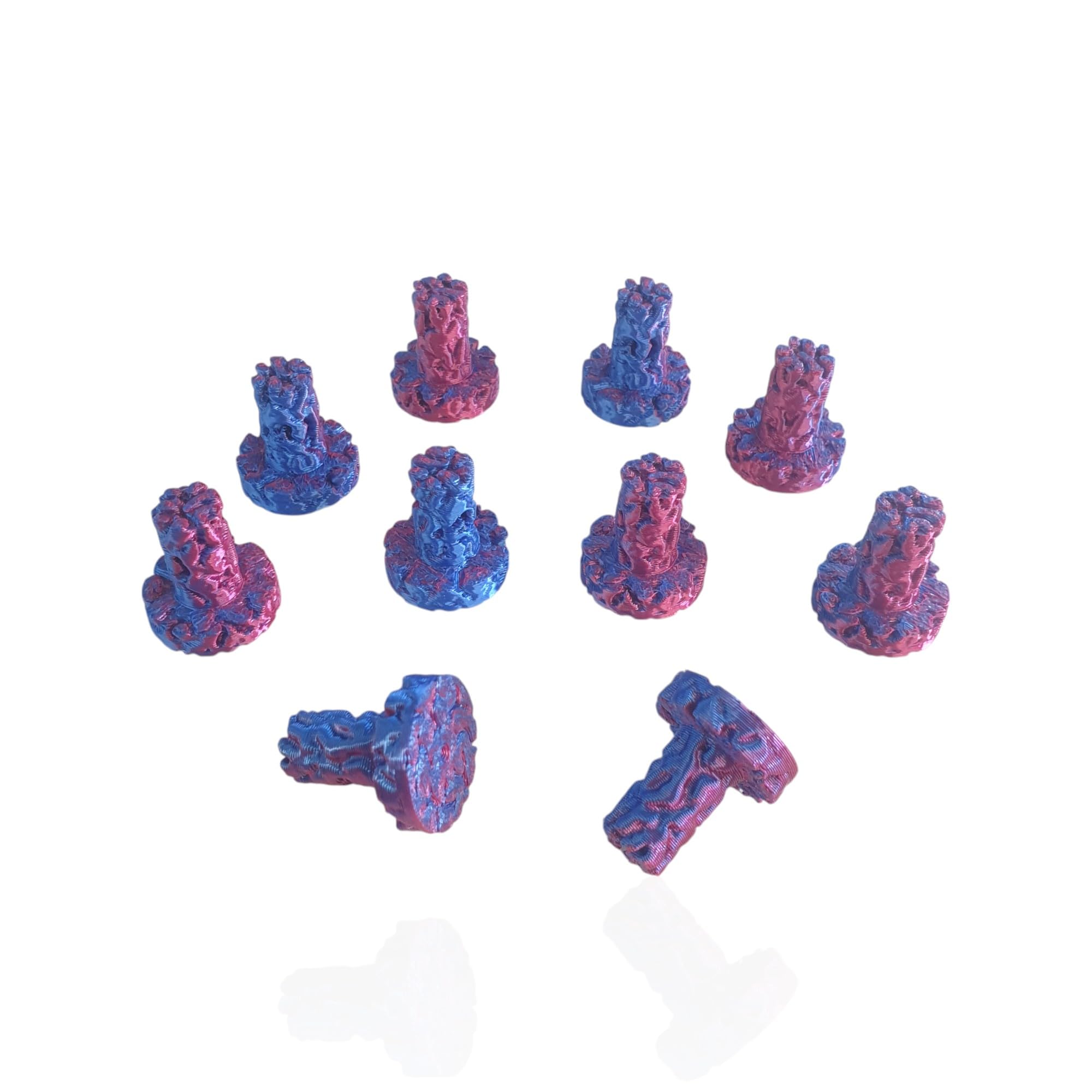 10 x Alien Special Edition Frag Plugs Blue/Green (Pink/Blue), Pink / Blue, 23 x 20 x 10 mm