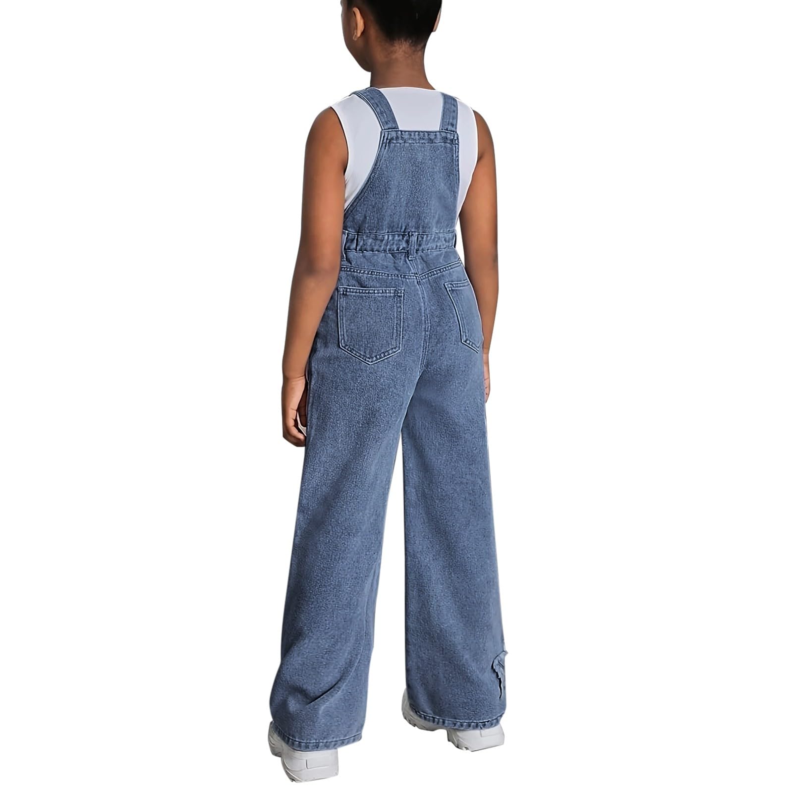 Jumpsuit Mädchen Ärmellose Latzhose Kinder Verstellbare Träger Einfarbig Overall Teenager Coole Lässige Lang Hose Arbeitshose Latzhosen Outdoor Overall Kinder Jungen