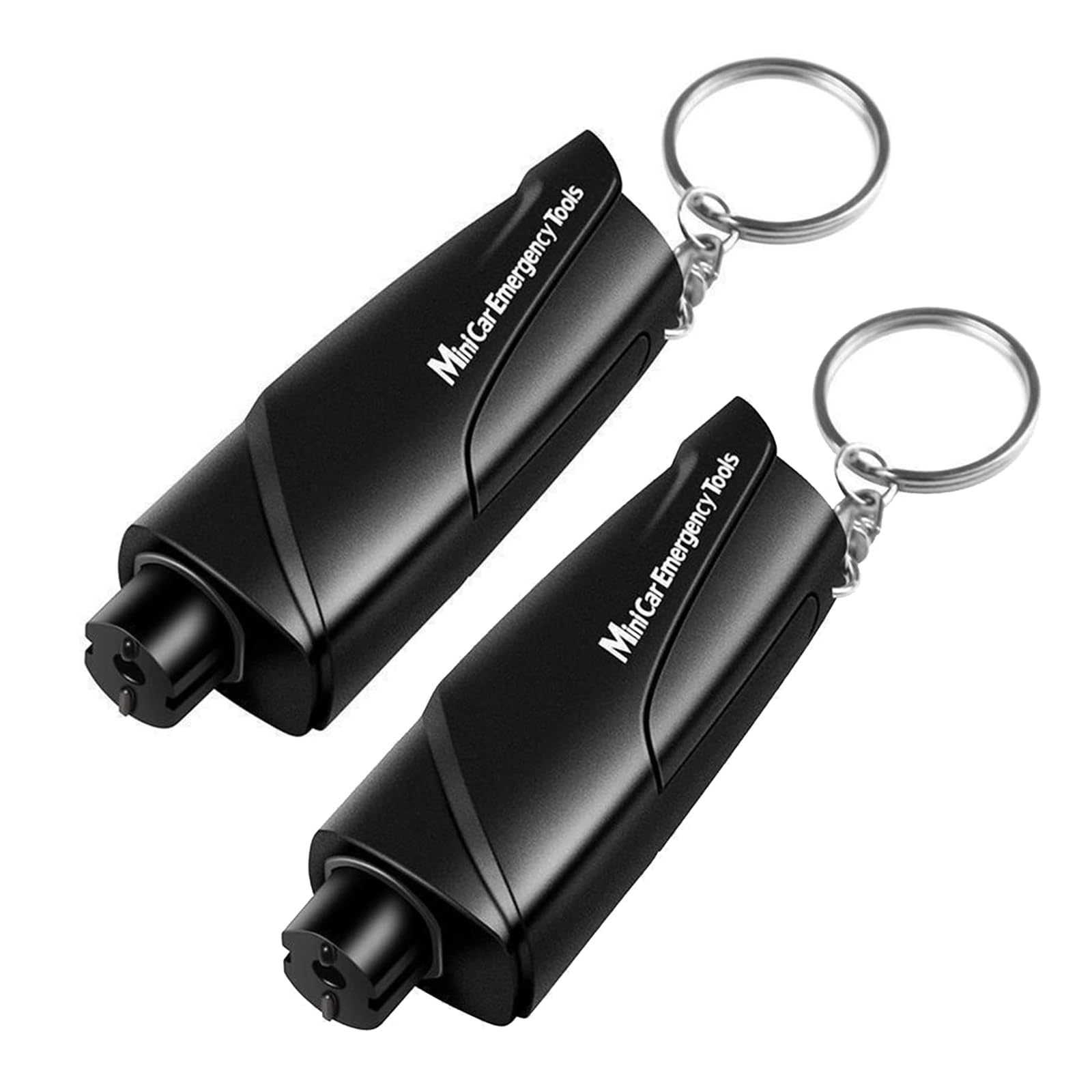 Automotive Escape Tools Car Mini Hammer Portable Emergency Window Breaker Keychain with Seatbelt Cutter Glass Breaker Key Chain for Land & Underwater (2pcs/Pack)