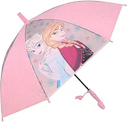 Guarda Chuva Infantil Frozen Rosa com Apito Disney