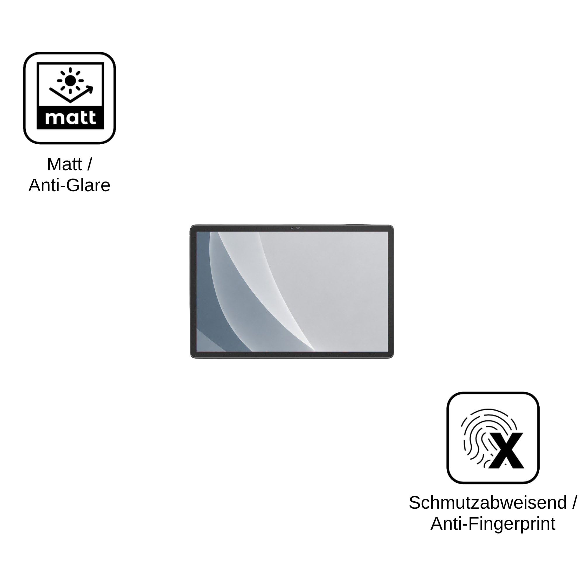 dipos 2x Protector de Pantalla 9H mate para Yicty 14-Zoll Android 15 Tablet