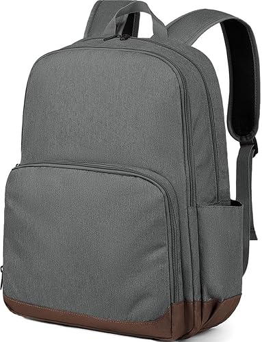Vorspack Mochila para mujeres y hombres Mochila ligera con múltiples bolsillos, mochila casual para el trabajo, universidad y viajes, Gris, Classic