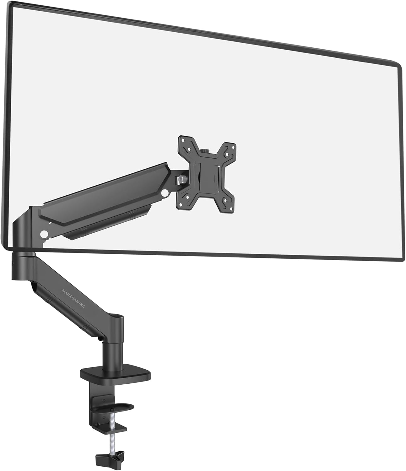 Mars Gaming MARM-PRO1 Monitor Mount with Gas Spring for Screens up to 32 Inches, 360° Articulation and Height Adjustable, Compatible with VESA 75 x 75 and 100 x 100, Black