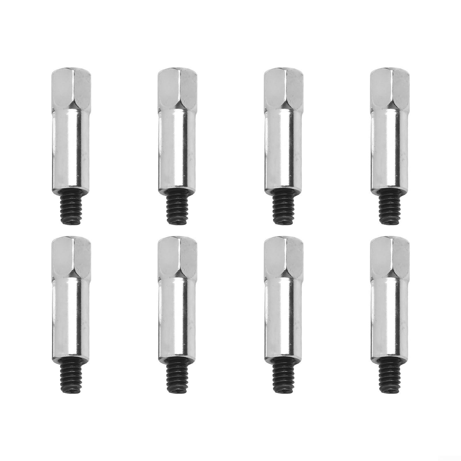 Kit de 8 boulons de couvercle de valve chromé pour Chevrolet SBC 283 305 327 350 383 400 V8 Moteur Tête hexagonale facile à installer Filetage 1/4-20 Longueur 3/8"