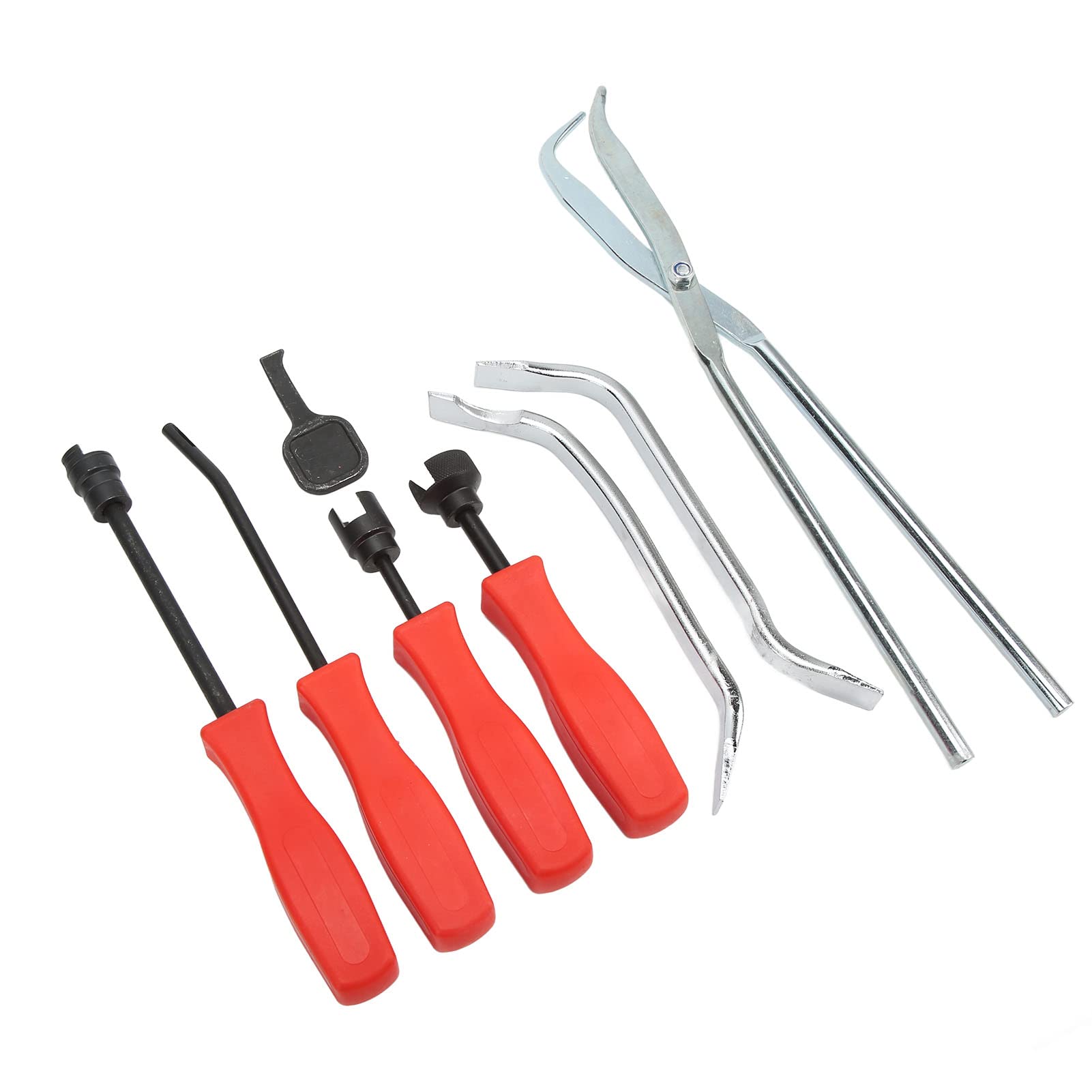 Cocoarm Kit Estrattore per Freni a Tamburo 8 Pezzi 45 Attrezzo per Rimozione Freni a Tamburo in Acciaio con Ossido Nero e Rivestimento Cromato Installatore a Molla Regolatore Ruota a Stella per Auto,
