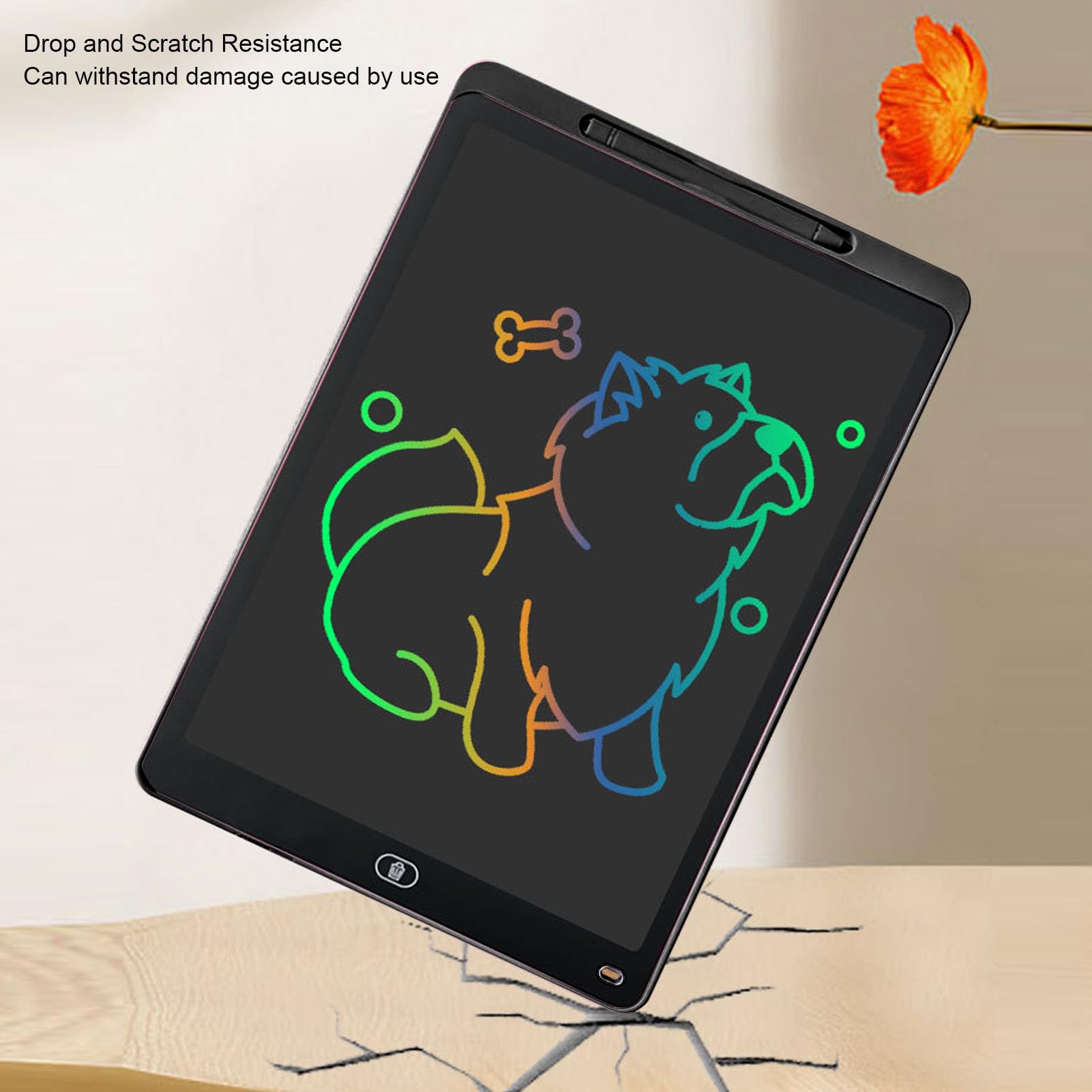 Tableta de Dibujo de 20 Pulgadas, Tablero de Escritura de Dibujo Electrónico con Sensor de Presión, Tablero de Dibujo Borrable de Escritura a Mano LCD para Pintar, Enseñar (Black) — view 2