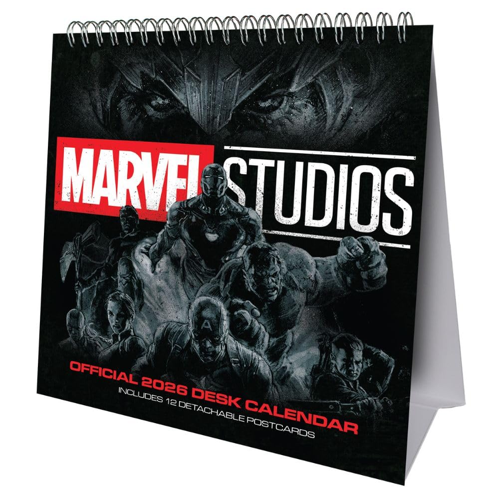 2026 CALENDAR MARVEL MONTH TO VIEW DESK EASEL OFFICIAL PRODUCT