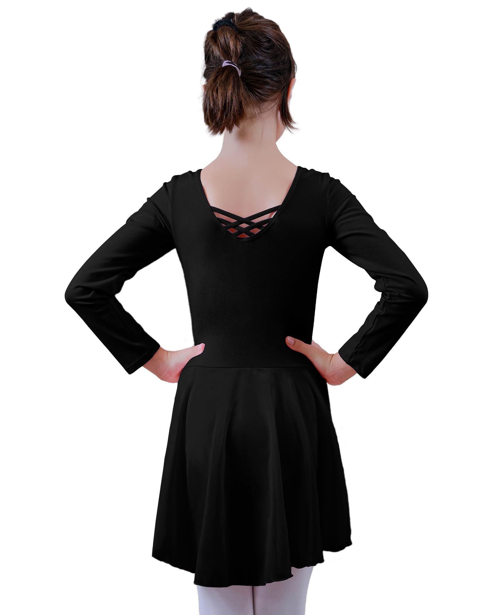 ZNYUNE Mädchen Ballettanzug Einfarbig aus Baumwolle Body Lan