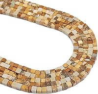 Vista 14 de Cuentas espaciadoras de cubo de aventurina rosa natural, cuentas de piedra cuadradas sueltas de 0.157 in para hacer joyas, 15.0 in/hebra