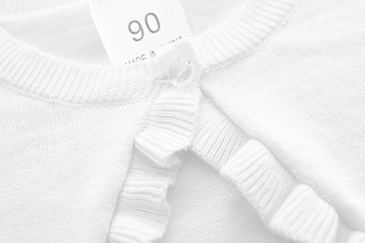 Suéter de punto con botones para niñas, vestido de manga larga con volantes, talla 12M-6T