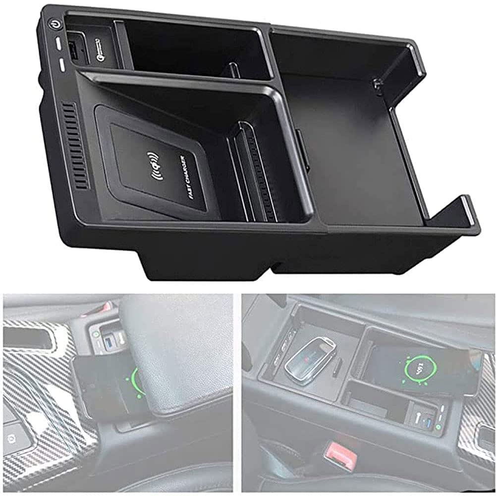Per Au di A4 A5 S4 S5 2017-2021 Caricabatteria Wireless Del Telefono, Auto Caricabatterie Wireless Controllo Centrale Qi Ricarica Rapida Supporto Per Telefono Piastra Wireless Qi Per Caricatore