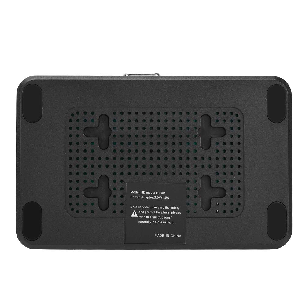 Mini Lettore Multimediale Full HD 1080P Media Player con Telecomando Digitale TV per USB Drive/External Hard Drive 2.5TB / Scheda SD(Black)