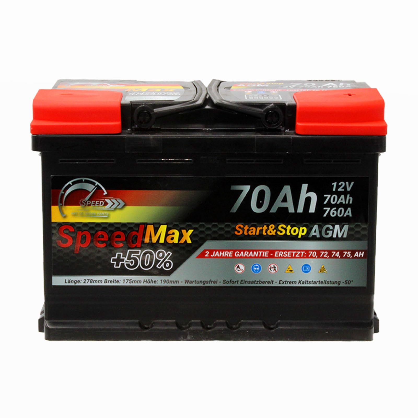 Bateria AGM Start&Stop 70Ah 760A 12V L3 Speed Max