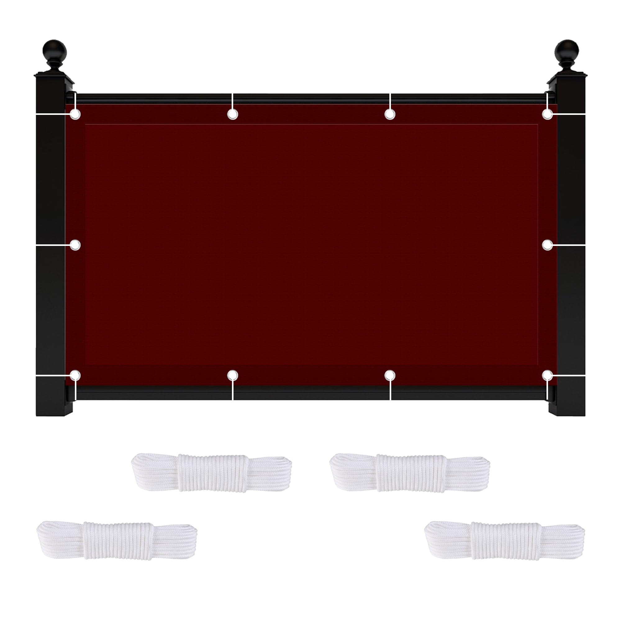 Voile ombrage rectangulaire étanche couleur vin rouge pour prolonger vos douces soirées d'été
