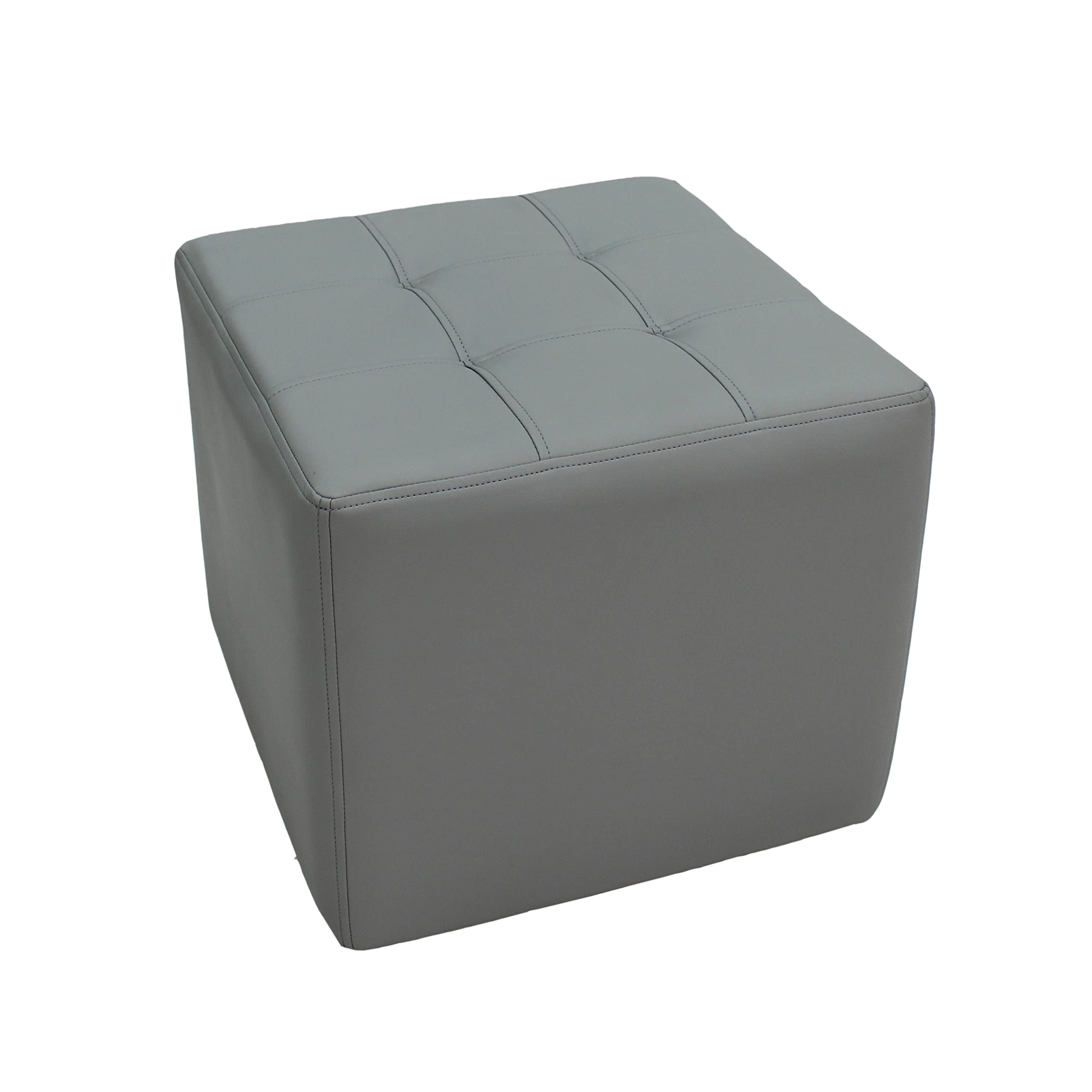 Factory Direct Partners Tufted Square Accent Ottoman; Hand Upholstered Commercial-Grade Furniture for Lobby, Office, Library, Classroom or Home;
