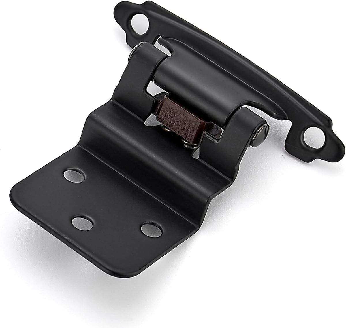 Ravinte Bisagras de gabinete de 3/8 pulgadas, color negro mate, paquete de 60 (30 pares) | Diseño de cierre automático, ajuste de puerta con marco frontal, parachoques de puerta incluidos, accesorios decorativos para gabinete, para muebles de cocina y baño