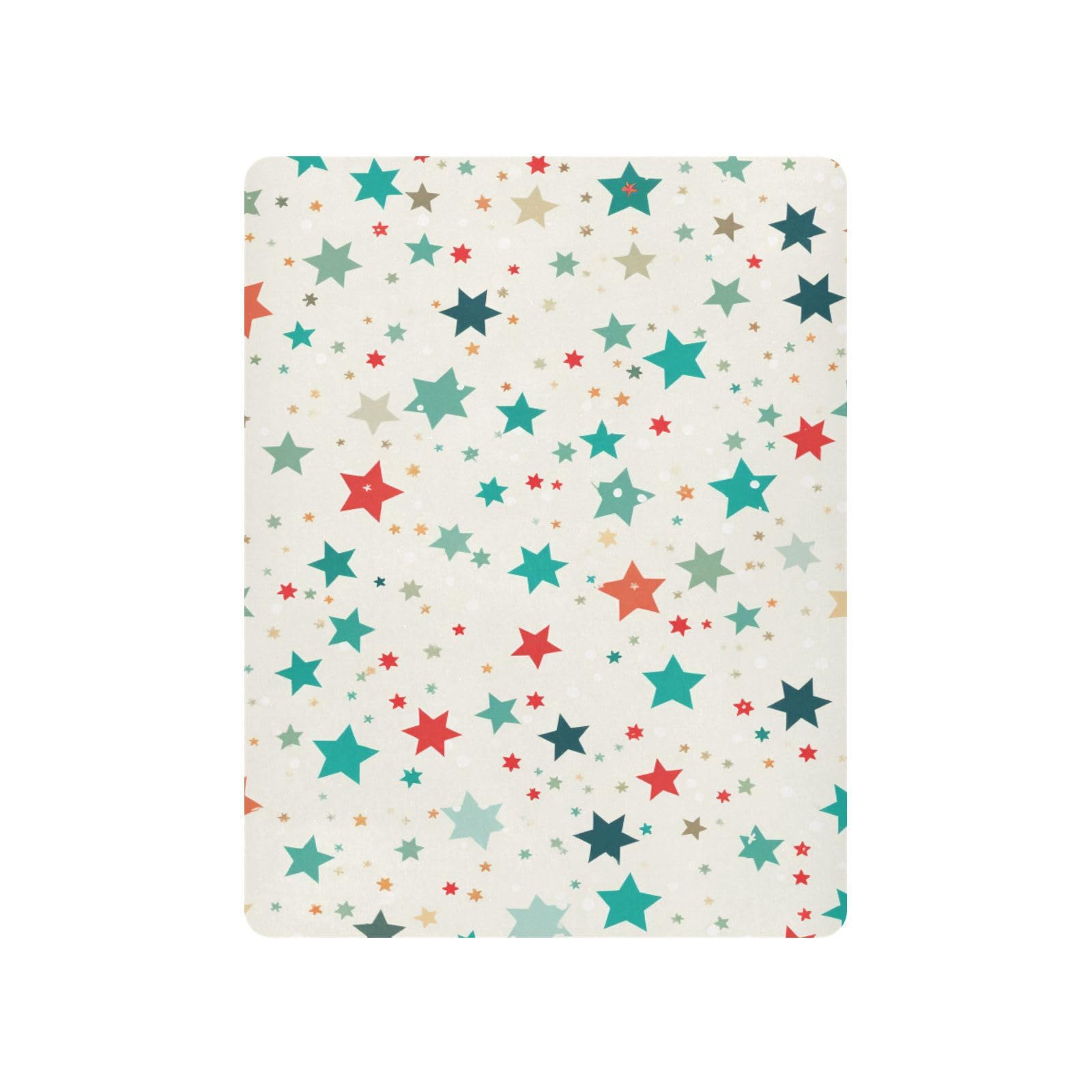 JIPONI Liitle Stars Soft Playard Sheet- Pack & Play Sheets Fitted, Breathable Mattress Cover for Standard Size Play Yard, 39’x27’x5’