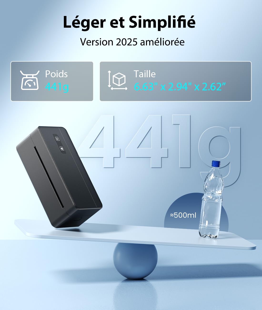 Imprimante Thermique Bluetooth 2410BT 4x6 Étiquette Expédition Compatible Amazon eBay Shopify