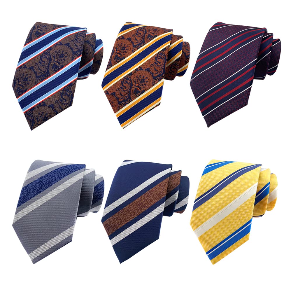 HONOWMen's Tie Silk Necktie Woven JACQUARD Classic Neck Ties