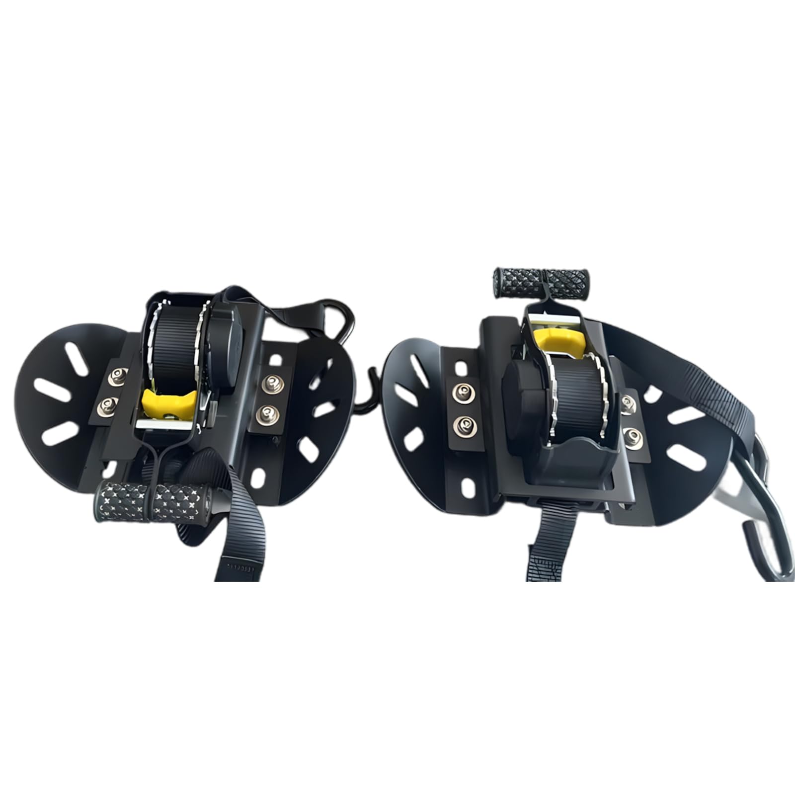of 2 Carbon Steel Ratchet Straps for Trucks 2015 to 2025 Quick Release Quick Releases Retractable Ratchets Straps Set